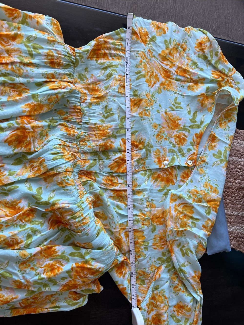 Roolee Floral Patterned Dress with Orange and Green Accents - Picture 10 of 10